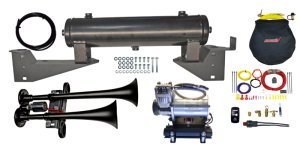 Polaris RZR 1000 Onboard Air System - Kleinn Air Horns - Heavy Duty 150 PSI with Model 102-1 Horns - `14-`21 Polaris RZR 1000 Onboard Air System - Kleinn Air Horns - Heavy Duty 150 PSI with Model 102-1 Horns - `14-`21